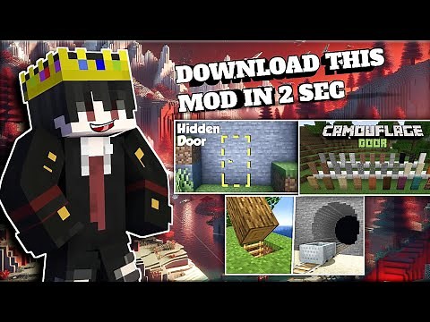 Minecraft PE epic secret door mod download || how to download MCPE camouflage door || #minecraft