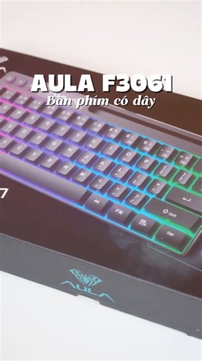 AULA F3061 bàn phím có dây nhỏ gọn chỉ 61 phím #banphimco #gaminggear #aulaf3061 | TechGear Bóc Tem | Facebook