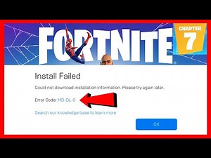 How to Fix Fortnite Error MD-DL-0 | Fortnite Install Failed MD-DL-0 (2026)