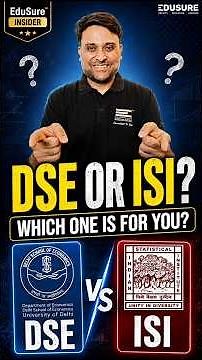 ISI MSQE vs DSE MA Economics | Which One Should You Choose?