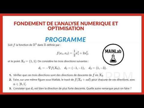 PRESENTATION DU PROGRAMME DE TP DE FONDEMENT DE L'ANALYSE NUMERIQUE ET OPTIMISATION