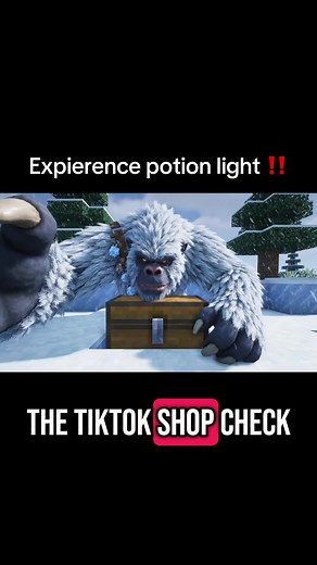 Yeti finds a Minecraft experience potion changing colors from the TikTok shop #fyp #yeti #minecraft