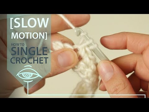 [SLOW MOTION] how to single crochet for beginners