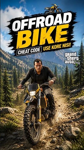 GTA 5 OFFROAD BIKE Cheat Code 🔥 Fastest Dirt Bike Spawn in GTA V! #gamingshorts