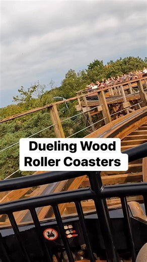 When roller coasters duel it adds a whole new element to the ride. This wooden roller coaster is located at Efteling, a theme park in the Netherlands. #Efteling #themepark #travel #rollercoaster | In The Loop