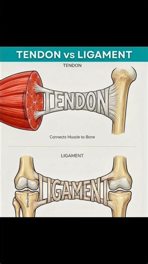 What is Difference between Tendon and Ligament #science #ccs #exam #biology #education #cpc