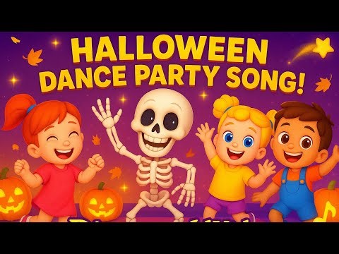 Halloween Dance Party Song! 🎃🕺💫 | Skeleton Moves & Laughs | DiamonddKids 3D Kids Music