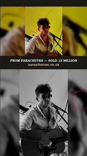 Yellow by Coldplay, stripped back to guitar and voice