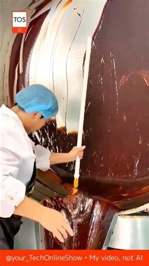 SAUCE PRODUCTION industrial mixing process 😮🍯⚙️ #shorts #crafts #skills #technology #satisfying