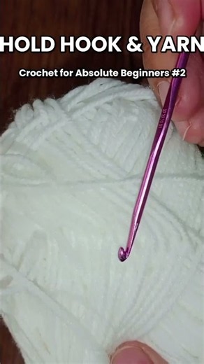 How to Hold a Crochet Hook and Yarn (Easy for Beginners) | Crochet for Absolute Beginners #2