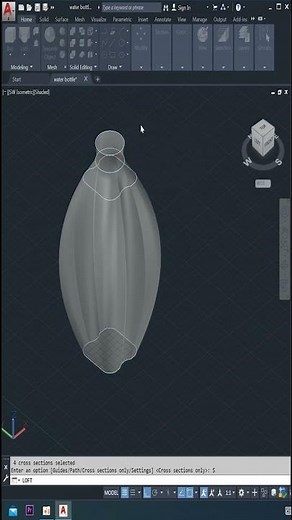 Loft command used, autocad 3D