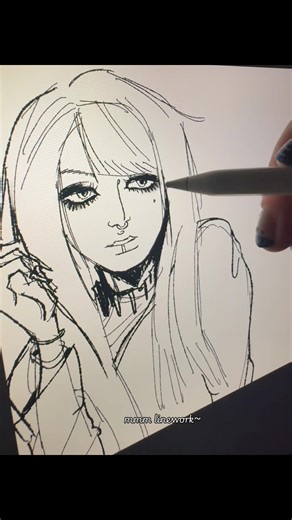 apparently i draw so hard that my ipad is starting to bend 🫩 #digitalartist #renderingprocess #makeup #sketches #fypシ