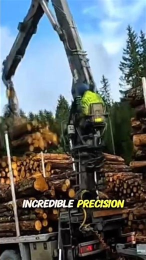 How Log Trucks Load Timber with Precision! #shorts #trucking #heavyhaul