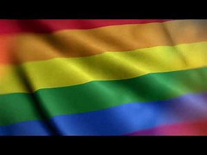 Pride flag waving effect Close up 1 hour loop