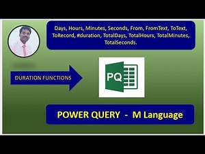 Power Query | M Language | Duration Functions in Power Query