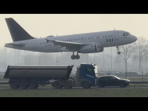 AIRBUS A319 COPENHAGEN TO AMSTERDAM LANDING SCHIPHOL AIRPORT OYKBT #aviation #automobile #viral