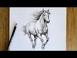 How to Draw a Realistic Horse Step by Step / Pencil Drawing Tutorial