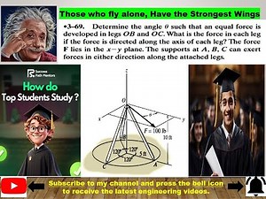 How to solve an Equilibrium of force system with regard to a 3D Tripod System
