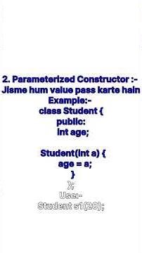Zero Se Coding – Day 33 | Types of Constructor 🔥