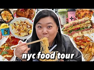 What to Eat in NEW YORK CITY! NYC Food Tour Part 1 (pizza, bagels, boba, ayce omakase & more)