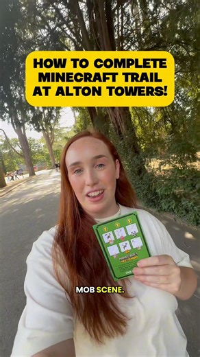 How To Complete MINECRAFT TRAIL at ALTON TOWERS ‼️💚 #minecraft #minecraftshorts #altontowers #fyp