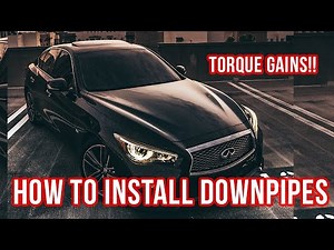 HOW TO INSTALL DOWNPIPES ON A Q50! (TORQUE GAINS!)