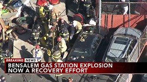 Man trapped after gas station explosion; recovery effort continues