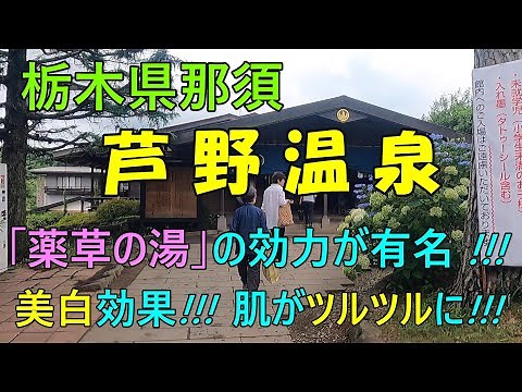 【栃木観光】那須・芦野温泉 薬草の効果大のアルカリ性単純泉 ＃美肌効果 ＃肌がツルツルに ＃芦野温泉