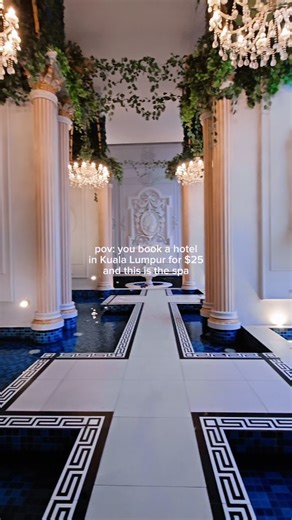 Charlie & Co ✈️ on Instagram: "📍Arte Cheras in Kuala Lumpur 😍 LINK to accommodation is in my bio This is called the ✨Roman Jacuzzi✨ at Arte Cheras apartment building. Arte Cheras is located in the Cheras district of Kuala Lumpur (about 20 minutes drive south of the City Centre). There's lots of apartments in this building listed on Airbnb and Agoda etc. I have added a link to one in my bio. We stayed in a 3 bed loft (sleeps 6) with a kitchen and a great view of the city. We booked it last minu