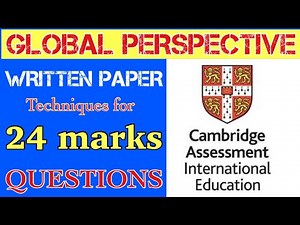 GLOBAL PERSPECTIVE : O’levels/IGCSE Written Paper | 1/20