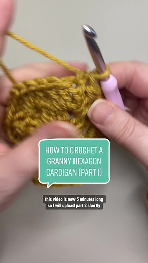 How to crochet a granny hexagon cardigan (Part 1). Beginner granny square: @Meema Makes #crochet #crochettiktok #crochettok #crochettoker #crochetcardigan #hexagoncardigan #grannyhexagoncardigan #grannysquare #crochetsweater #crochettutorial #crochetcardiganpattern #crochettutorials #crochethowto #howtocrochet #learncrochet #beginnertutorial #crochetforbeginners #beginnercrochet #learnontiktok #craft #crafttutorial #crocheting #crocheted #handmade #crocheter #crochetersoftiktok #crochetclothes