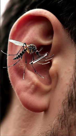 "Mosquito Plays Violin Inside Man’s Ear 🎻 | Ultra-Realistic & Surreal Short Video"