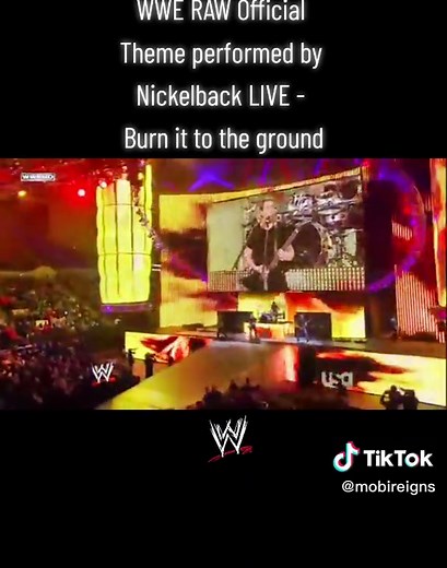 WWE RAW Official Theme performed by Nickelback LIVE - Burn it to the ground #wwe #catch #wweraw2011 #pourtoi