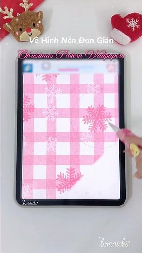 💗 Vẽ Hình Nền Giáng Sinh Đơn Giản trên iPad Phong Cách "Pinkmas" siêu cute trên ibis Paint X app 🎀