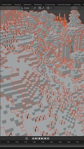 Как импортировать мир minecraft в блендер за 60 секунд #shorts