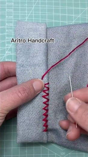Hand stitch work #aritrohandcraft #embroidery #youtubeshorts