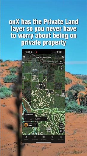 Know where you can -and can't - unplug, with the private land layer. 🔌 #onxoffroad #onxmaps
