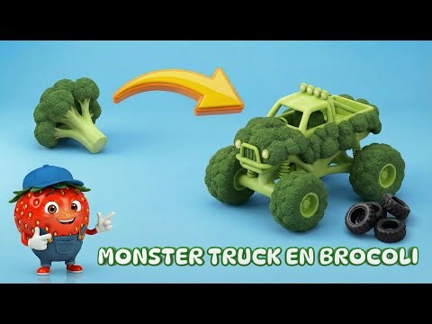 Monster Truck, Bulldozer & Plus ! 🥦 🚙 Apprends les Véhicules avec des Fruits | Smart Berry TV 🍓