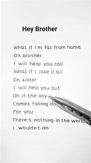 Avicii - Hey Brother (Lyrics)