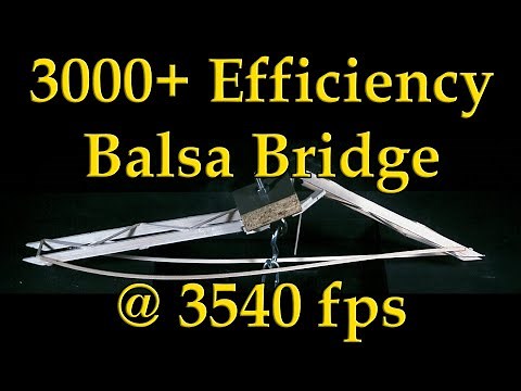 Balsa Bridge Test: 3000+ Efficiency @ 3540 fps