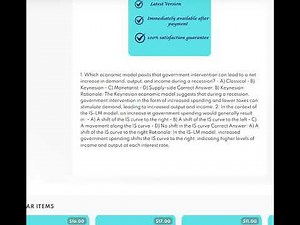 ECS2602 Intermediate Macroeconomics Comprehensive Final Exam Review Q & A
