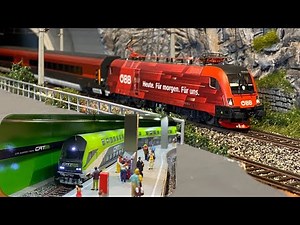 [H0 Modelleisenbahn Gleisgeschichte] - Mit dem ÖBB Railjet nach Frankfurt (1) / Modellbahn Fahrvideo