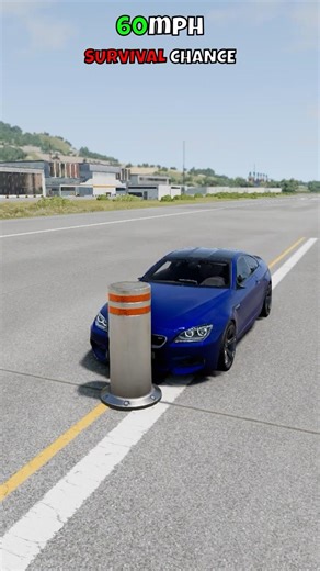 SURVIVAL CHANCE AT DIFFERENT SPEED - BEAM NG #beamngdrive #beamngexperiments #beamng #beamngshorts