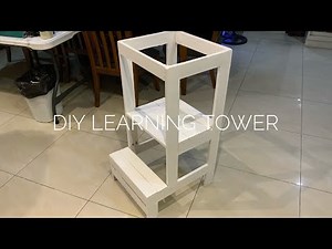 Making a toddler learning tower helper stand