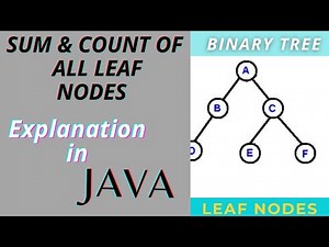 Sum & Count of All Leaf Nodes in Binary Tree| Java Implementation| Binary Tree Data Structure
