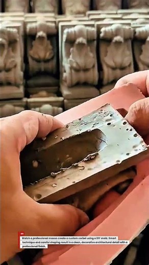 Pro Mason Crafting a DIY Corbel Mold for Custom Architectural Detail 🧱