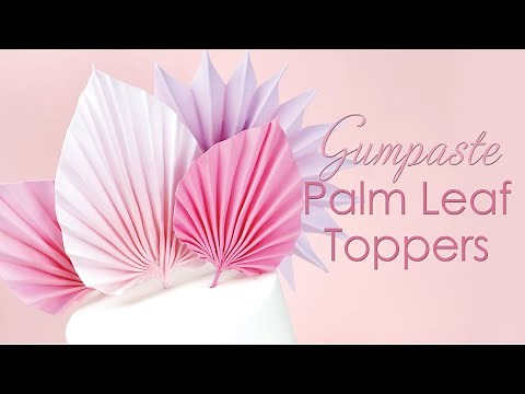Gumpaste Palm Leaves Sugar Fan Cake Topper Tutorial