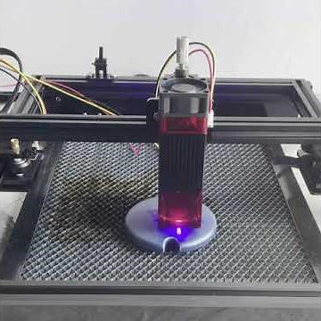 Lasertree 80w laser module engraving on blue ceramic with fast speed