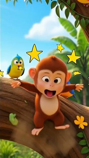 Funny Monkey Banana Song 🐒🍌 | Kids Nursery Rhyme | Babies Cartoon Fun