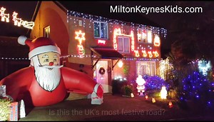 Is this the UK's MOST FESTIVE STREET? It's in Milton Keynes. MK14 5EX. Park nearby and walk up. Help them raise £££ for charity. GO! GO! GO! Use our map to find more Christmas houses >> http://miltonkeyneskids.com/blog/christmas-houses-2017/ | Milton Keynes Kids